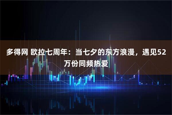 多得网 欧拉七周年：当七夕的东方浪漫，遇见52万份同频热爱